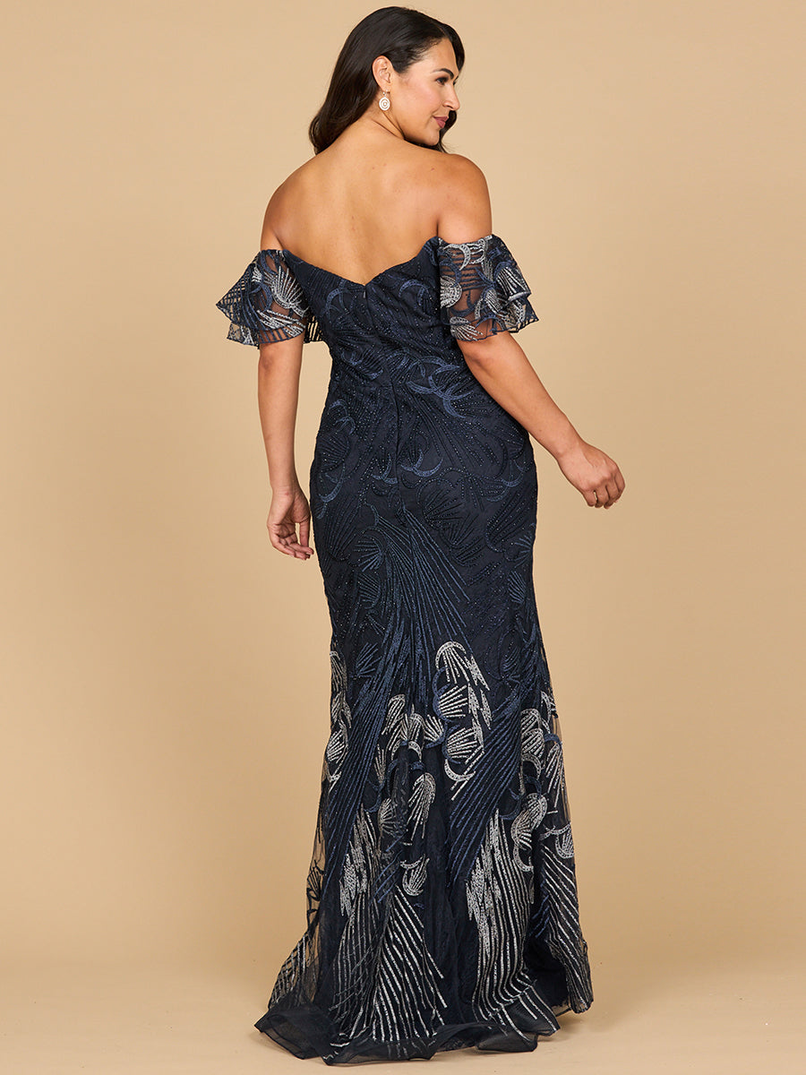 Prom Dresses Long Formal Lace Mermaid Prom Dress Navy Ombre