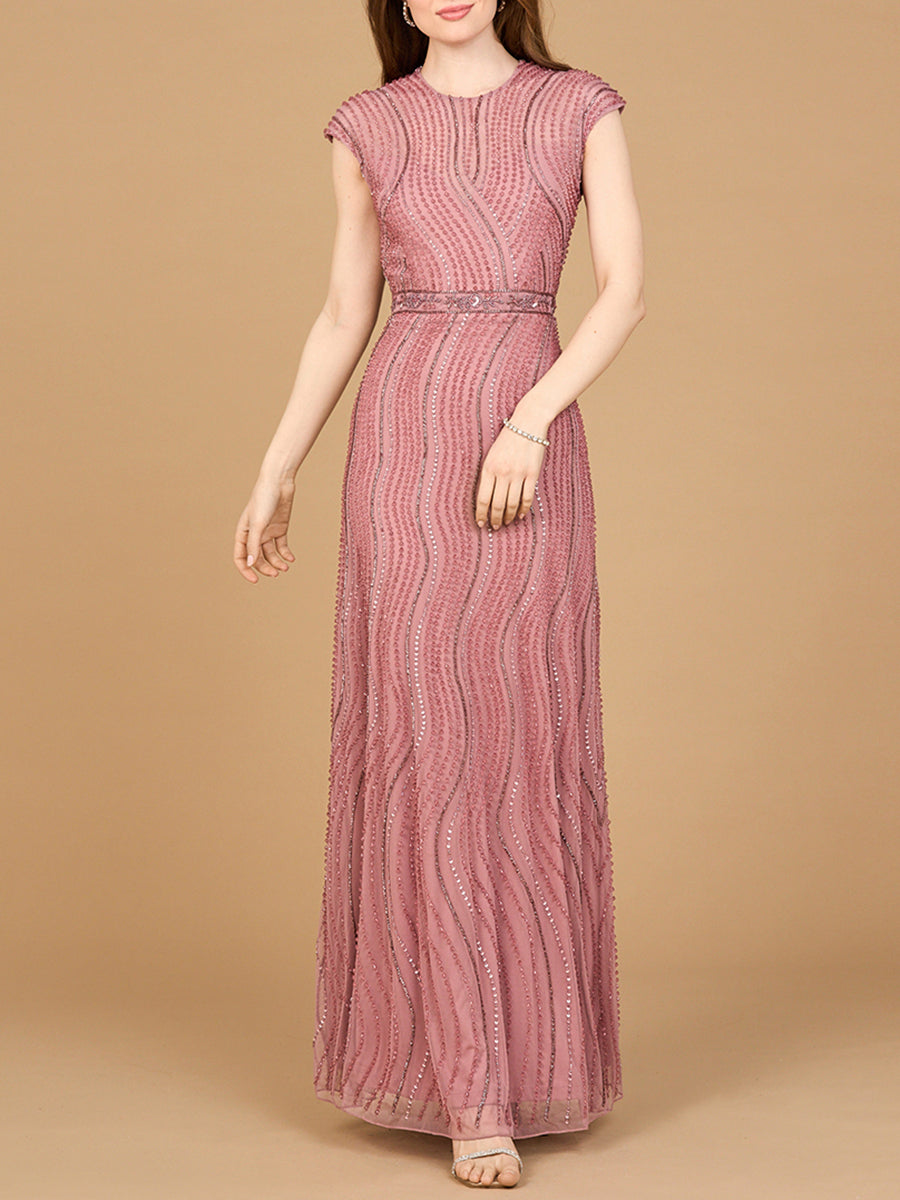 Formal Dresses Beaded Long Formal Evening Dress Dusty Lilac