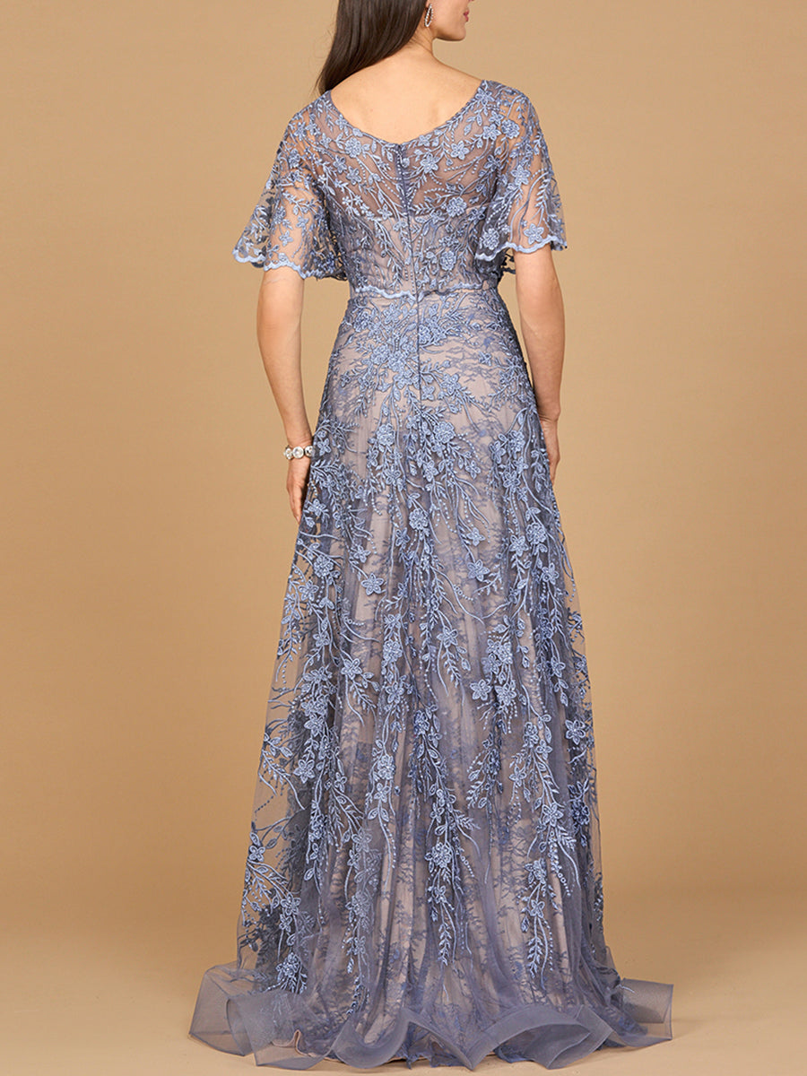 knee length dresses for ladies Lara 28923 Prom Dress - Navy