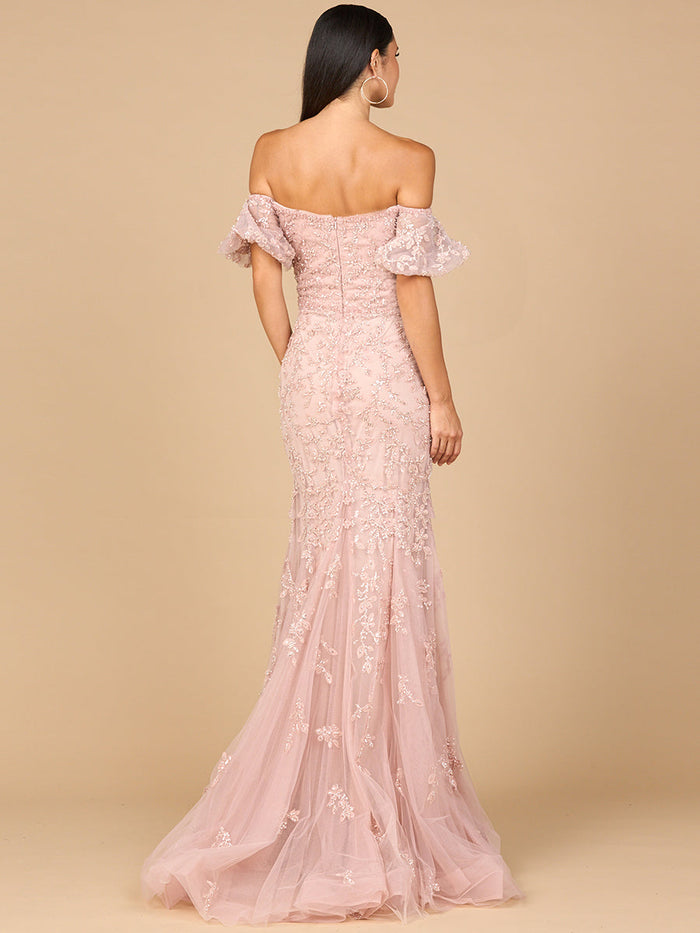 Prom Dresses Long Mermaid Formal Prom Lace Dress Blush