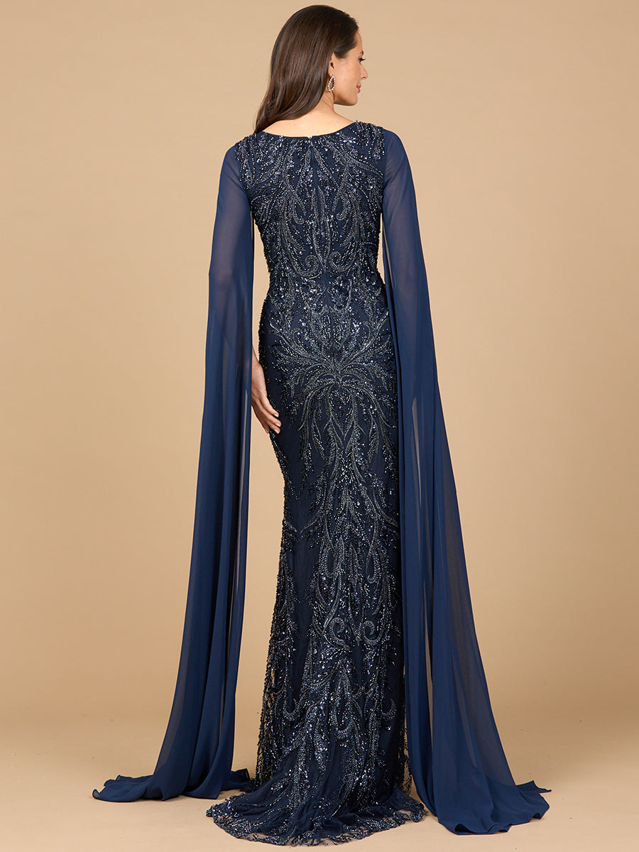 Lara Dresses 28940 Formal Long Pattern Mermaid Evening Dress