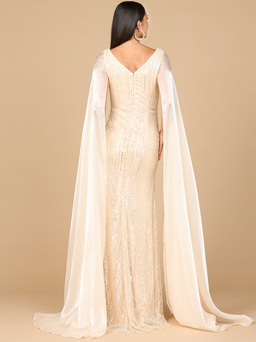 Lara Dresses 28942 Long Beaded Pattern Formal Evening Dress