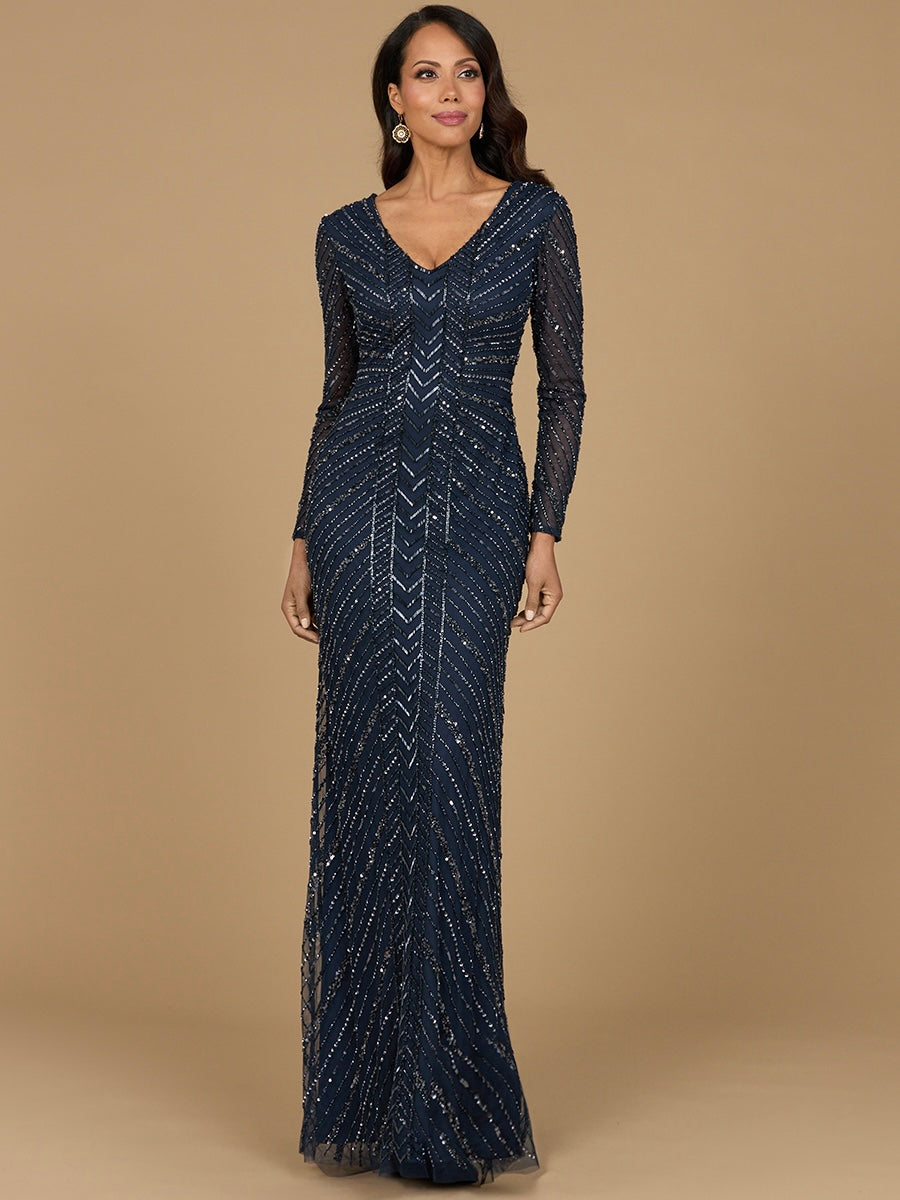Mother of the Bride Dresses Long Sleeve Mother of the Bride Formal Dress Navy