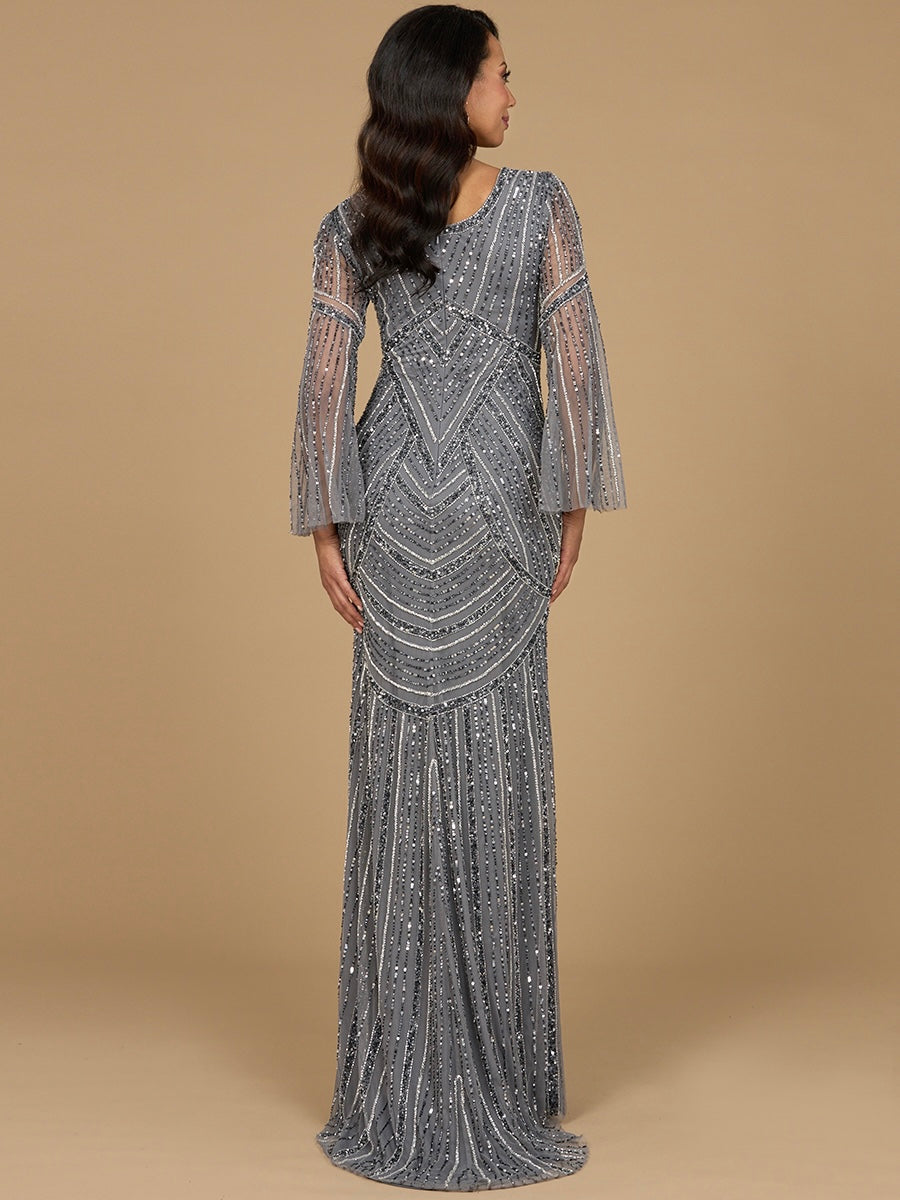 Mother of the Bride Dresses Long Beaded Mother of the Bride Formal Dress Grey