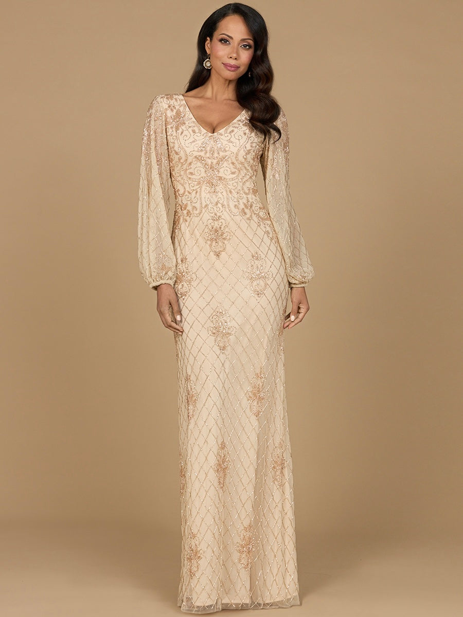 Mother of the Bride Dresses Formal Mother of the Bride Long Sleeve Dress Champagne