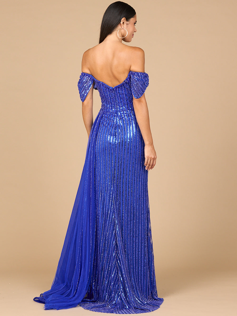 Lara Dresses 28959 Fitted Long Formal Beaded Prom Evening Dress