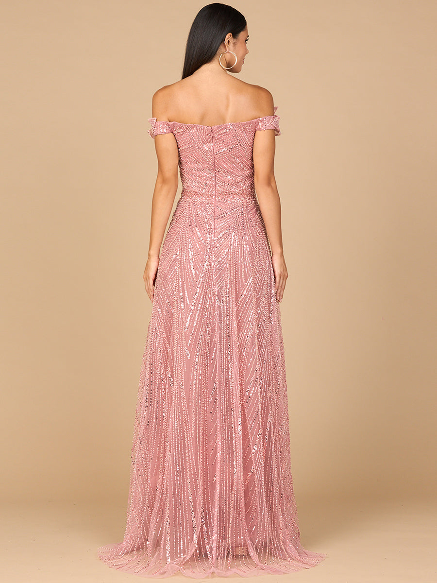 Lara Dresses 28962 Beaded Long Ball Gown Formal Prom Dress