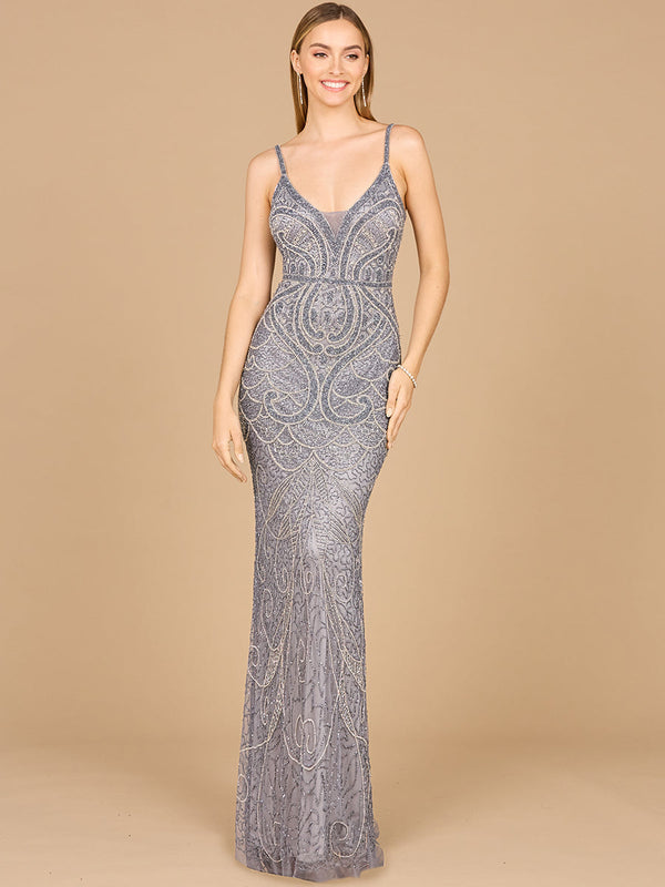 Lara Dresses 29006 Fitted Long Formal Beaded Evening Prom Dress