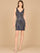 Homecoming Dresses Short Beaded Homecoming Mini Cocktail Dress Navy