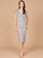Cocktail Dresses Short Floral Beaded Midi Cocktail Dress Grey/Multi