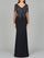 Mother of the Bride Dresses Long Sleeve Beaded Mother of the Bride Formal Dress Navy