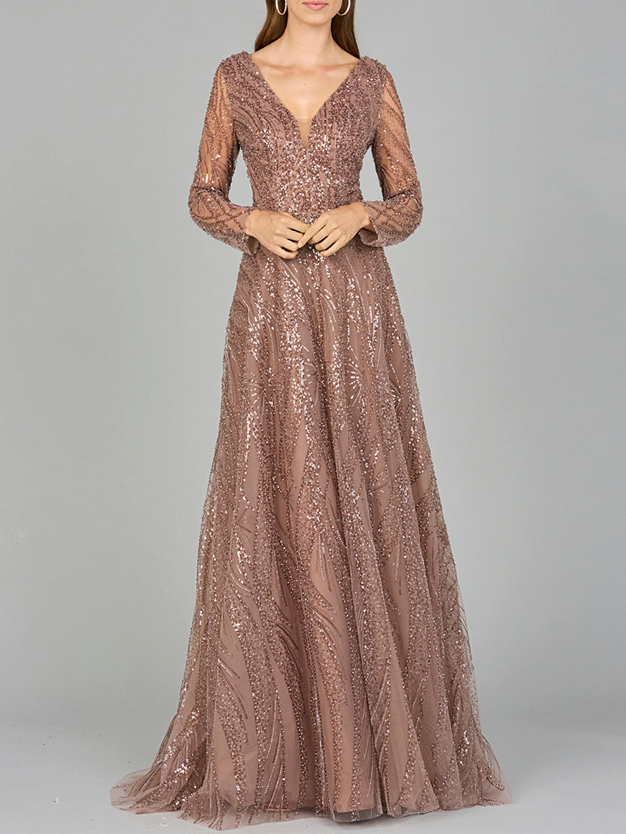 Lara Dresses 29052 Long Modest Lace Mother of the Bride Formal Dress