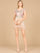 Homecoming Dresses Homecoming Fitted Short Fringe Mini Dress Blush/Multi