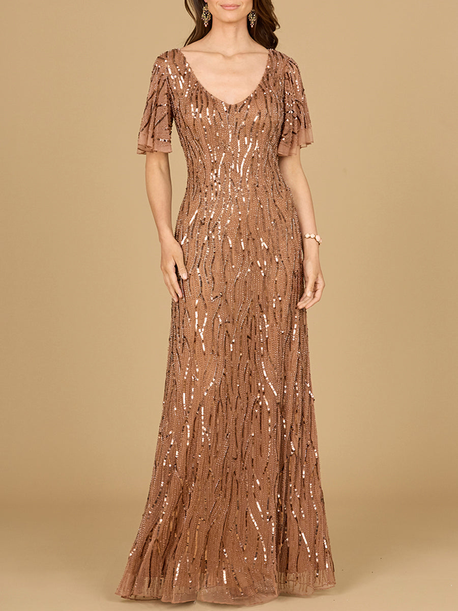 Lara Dresses 29074 Sequin Long Formal Evening Dress