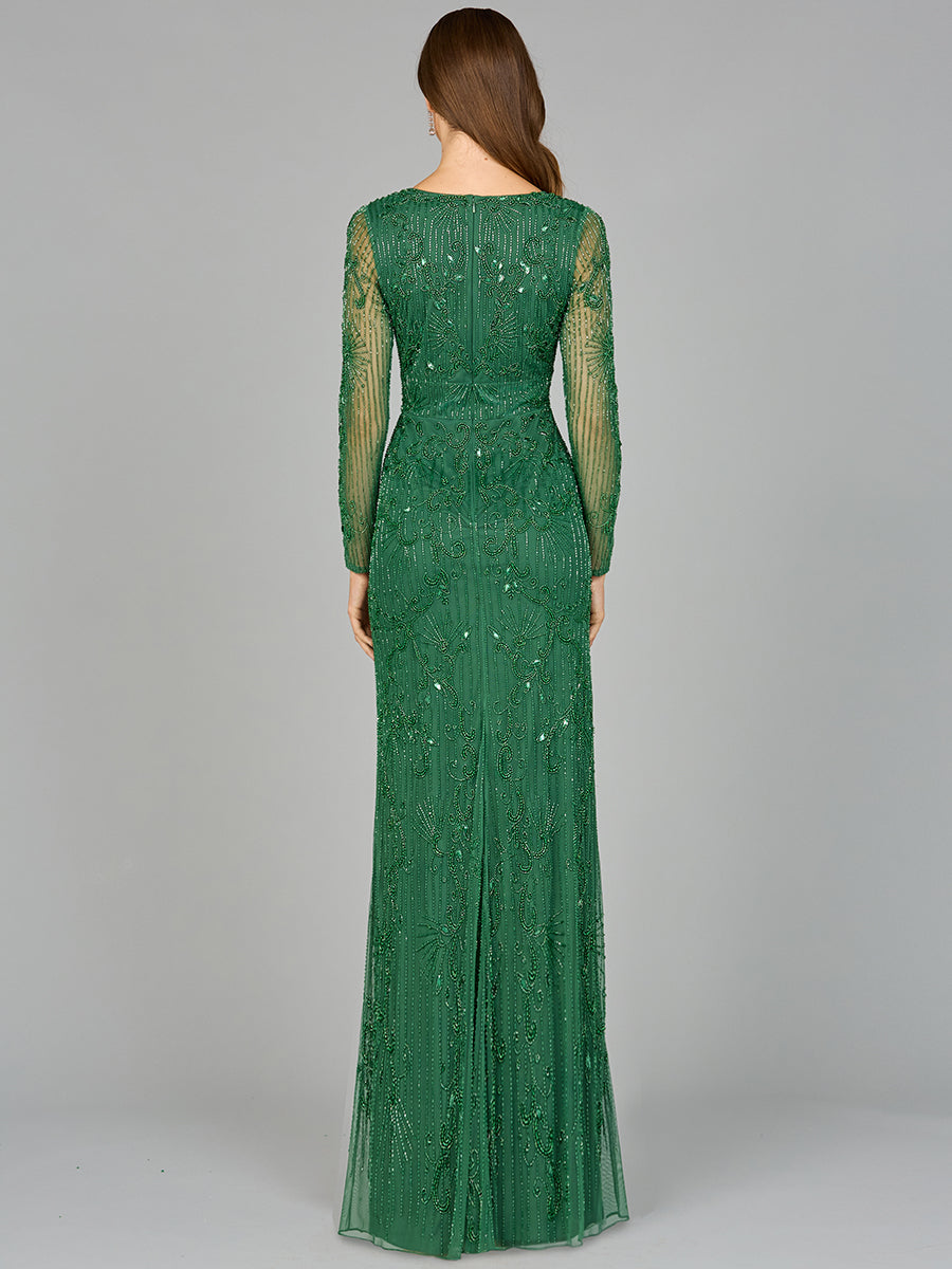 Mother of the Bride Dresses Beaded Mother of the Bride Long Formal Dress Forest Green