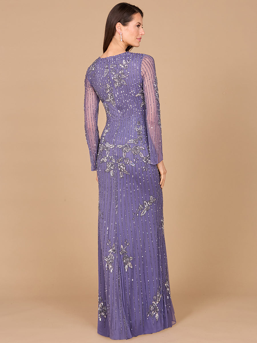 Lara Dresses 29079 Long Sleeve Formal Beaded Evening Dress