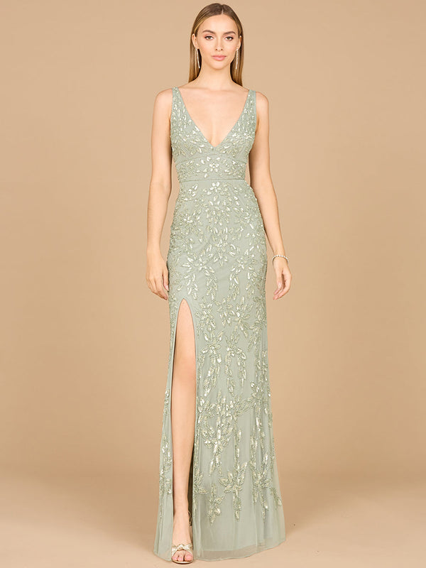 Lara Dresses 29080 Long Formal Beaded Floral Evening Dress