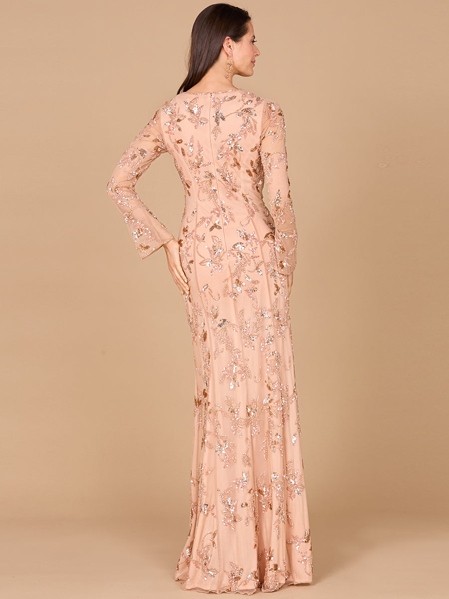 Lara Dresses 29085 Beaded Long Sleeve Evening Formal Dress