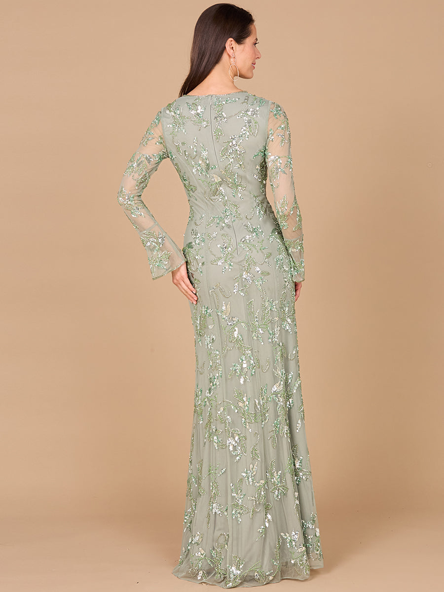 Lara Dresses 29085 Beaded Long Sleeve Evening Formal Dress
