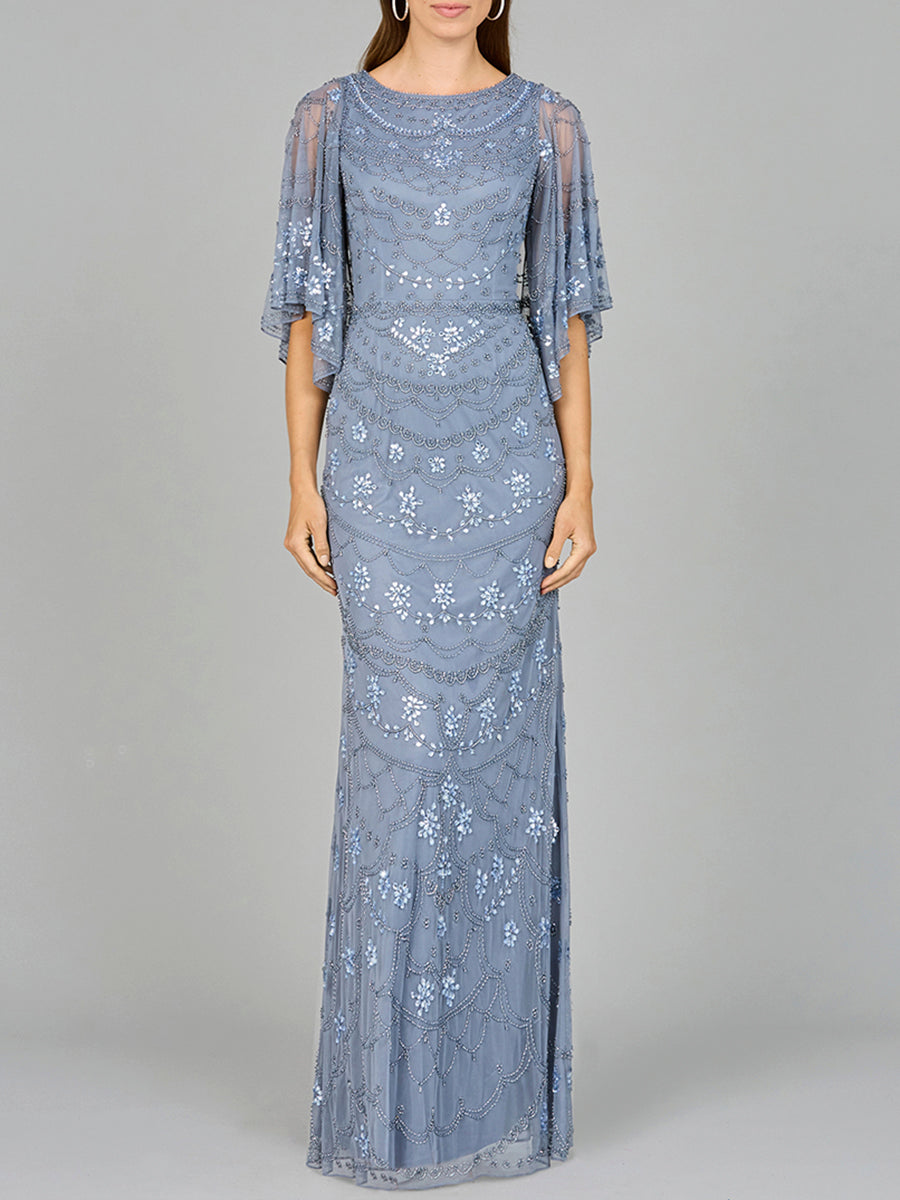 Lara Dresses 29091 Modest Long Formal Beaded Mother of the Bride Dress