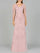Formal Dresses Long Formal Beaded Cape Evening Dress Dusty Rose