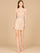 Homecoming Dresses Fitted Short Homecoming Beaded Mini Dress Nude