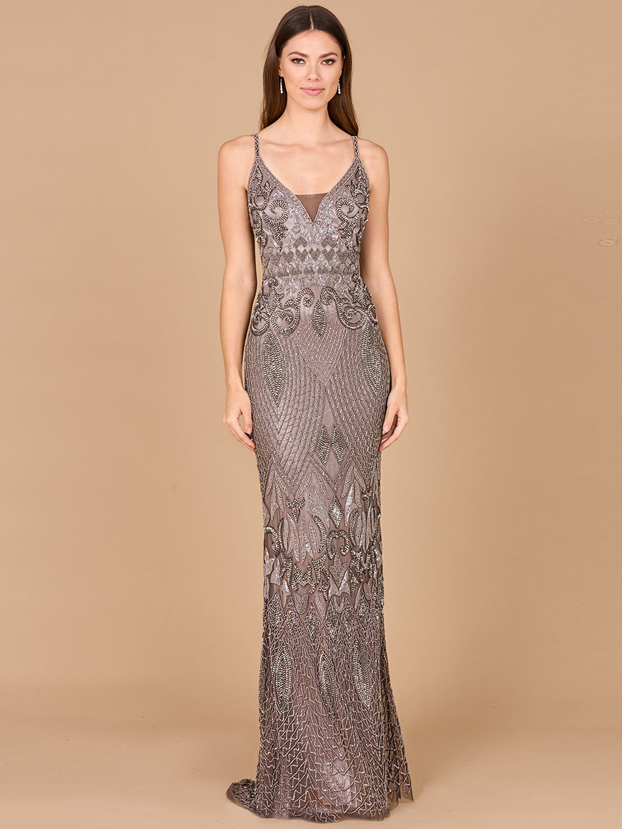 Lara Dresses 29107 Fitted Long Formal Beaded Prom Dress