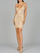 Cocktail Dresses Short Fitted Homecoming Cocktail Dress Silver/Nude