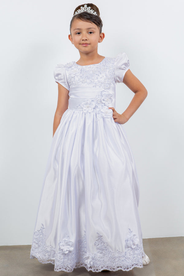 Cinderella Couture 2911 Beaded tea Length A Line Flower Girl Dress
