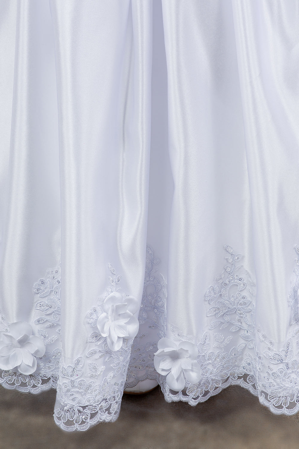 Flower Girl Dresses Beaded tea Length A Line Flower Girl Dress White