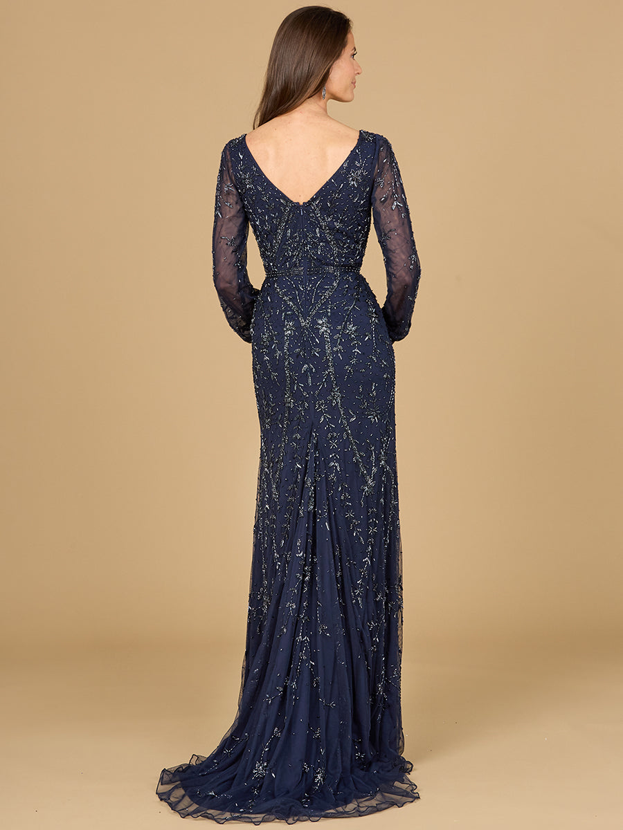 Lara Dresses 29120 Long Sleeve Formal Beaded Evening Dress