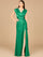 Formal Dresses Fitted Long Formal Metallic Evening Dress Green