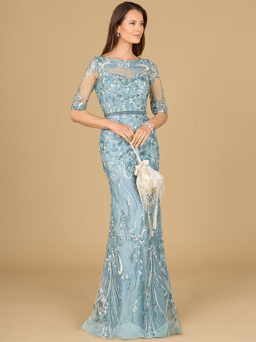 Lara Dresses 29129 Fitted Long Lace Formal Evening Mermaid Dress
