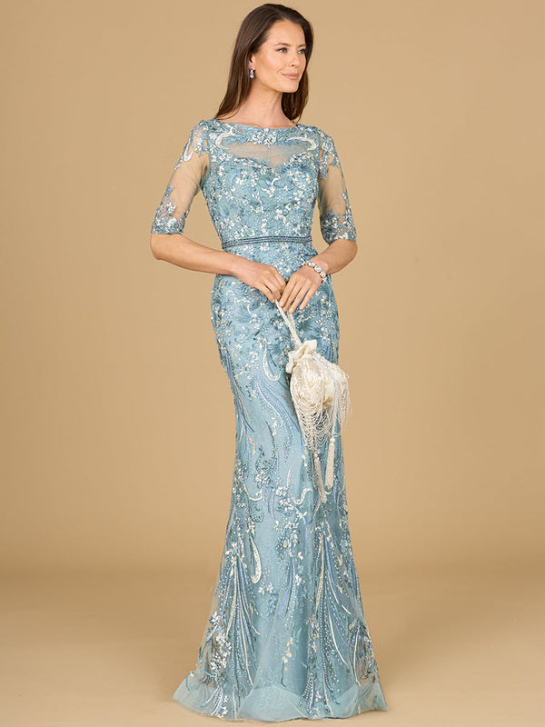 Lara Dresses 29129 Fitted Long Lace Formal Evening Mermaid Dress