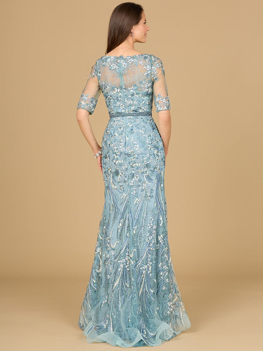 Lara Dresses 29129 Fitted Long Lace Formal Evening Mermaid Dress