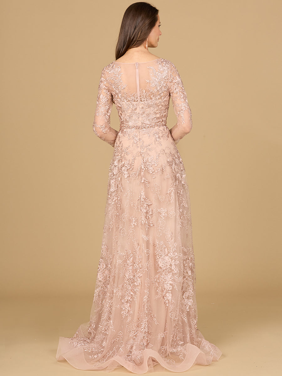 Lara Dresses 29132 Long Sleeve Formal Lace A Line Evening Dress