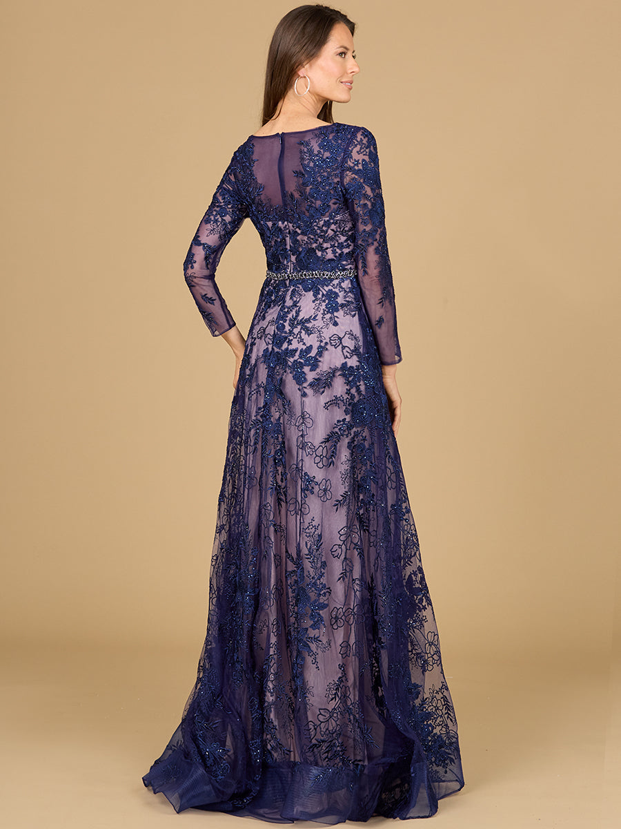 Lara Dresses 29132 Long Sleeve Formal Lace A Line Evening Dress