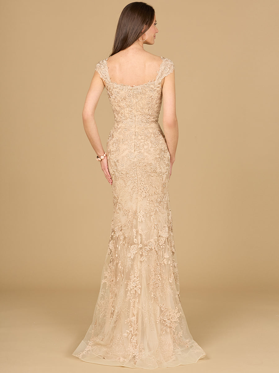 Lara Dresses 29137 Long Mermaid Formal Lace Evening Dress