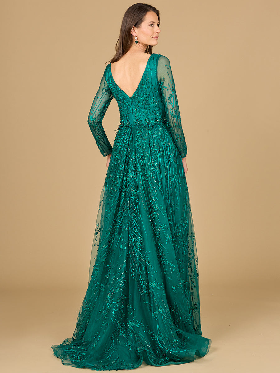 Lara Dresses 29139 Long Formal Lace Mother of the Bride Fitted Dress