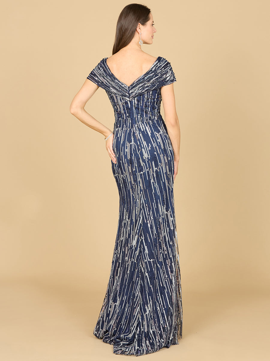 Mother of the Bride Dresses Long Fitted Mother of the Bride Formal Dress Navy