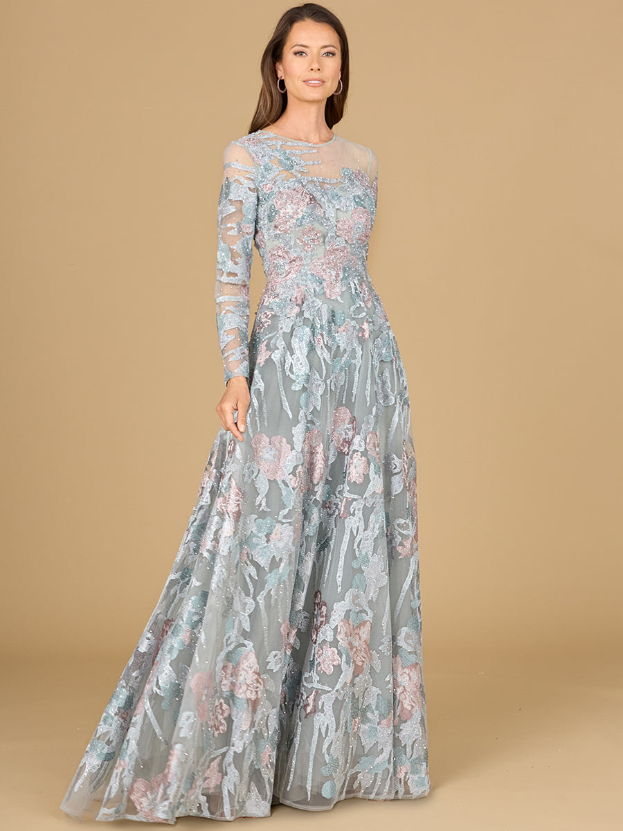 Lara Dresses 29145 Long A Line Mother of the Bride Beaded Dress