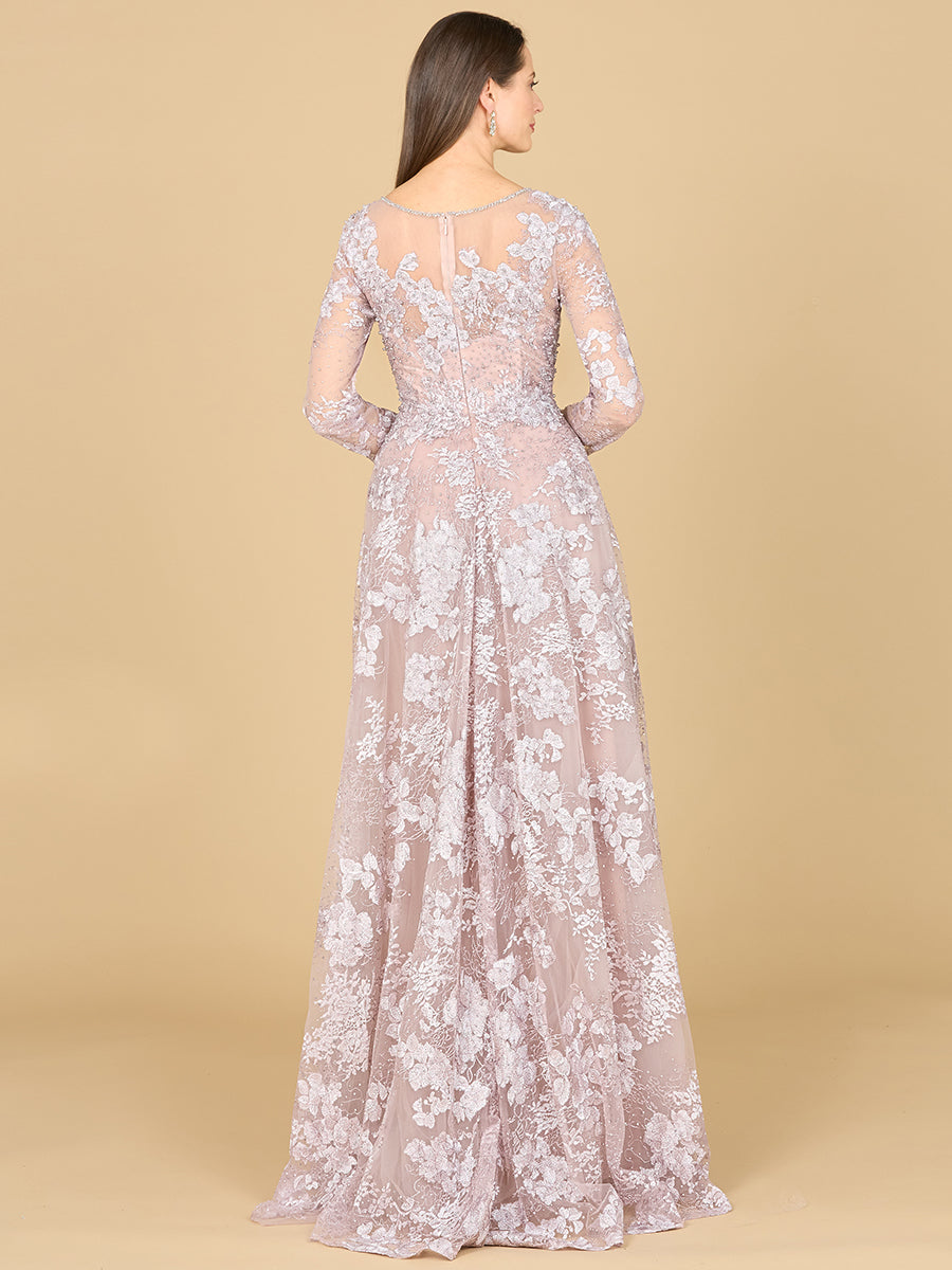 Mother of the Bride Dresses Mother of the Bride Long Sleeve Formal Dress Mauve