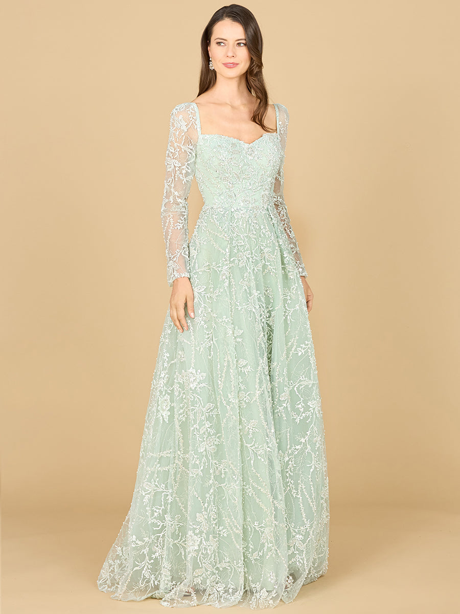 Lara Dresses 29151 Long Mother of the Bride Beaded Lace Dress