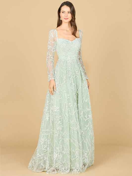 Mother of the Bride Dresses Long Mother of the Bride Beaded Lace Dress Dusty Sage