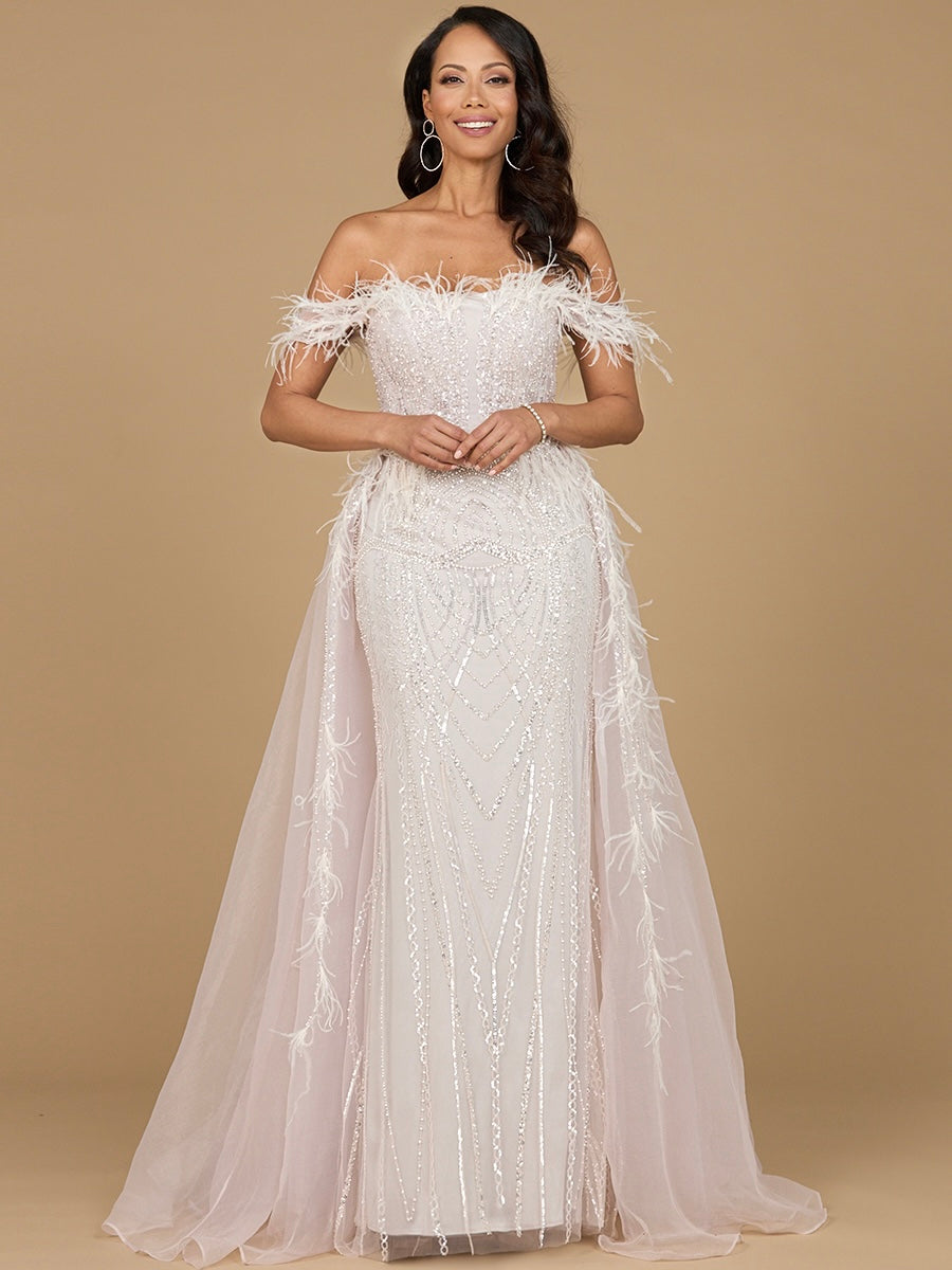 Formal Dresses Long Formal Beaded Overskirt Evening Dress Powder Pink