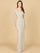 Mother of the Bride Dresses Long Sleeve Mother of the Bride Beaded Formal Dress Silver