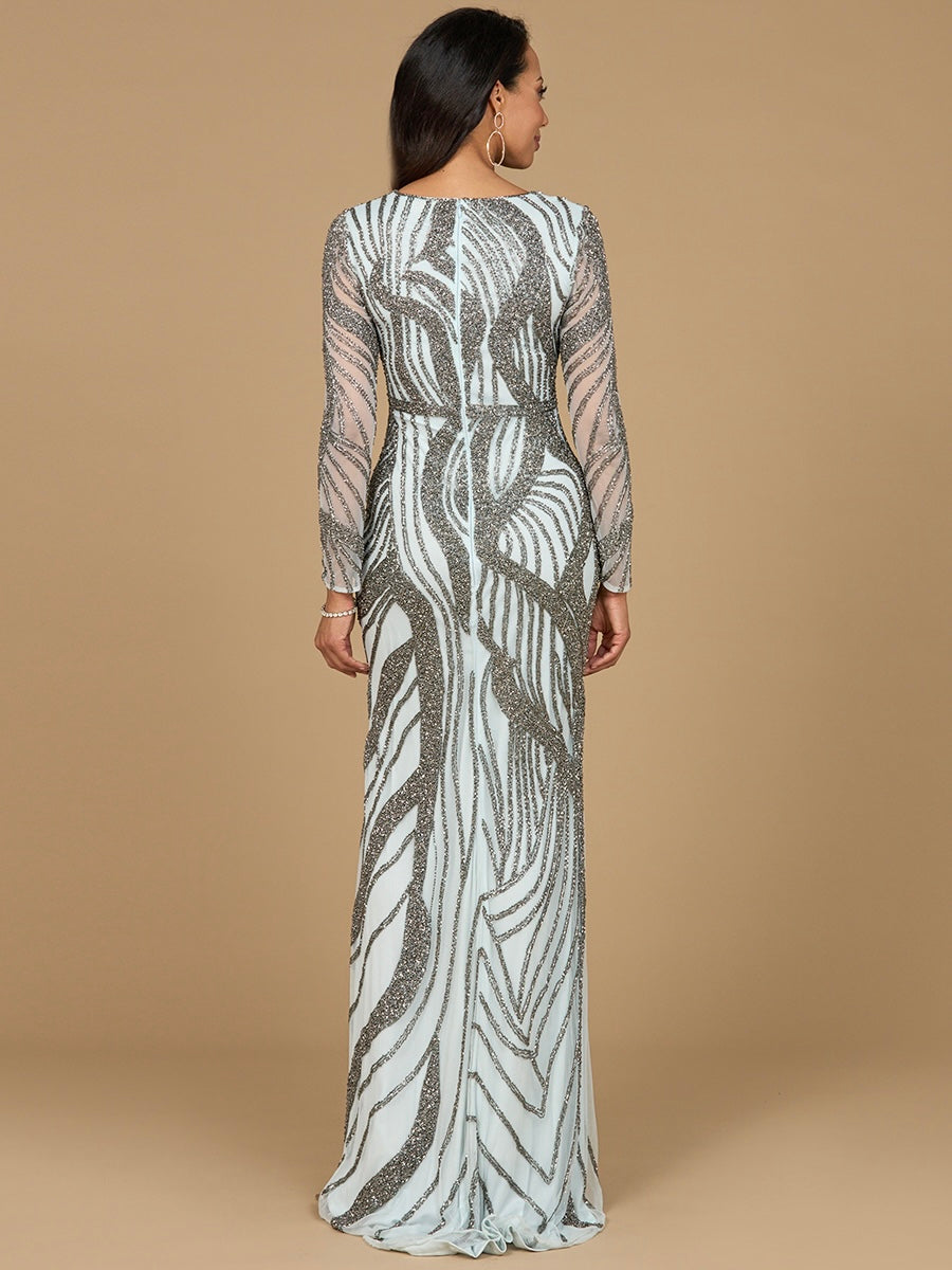 Lara Dresses 29165 Beaded Long Sleeve Formal Evening Dress