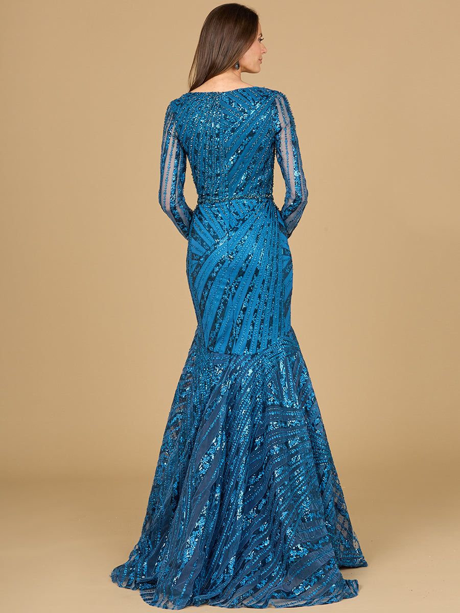 Lara Dresses 29188 Long Sleeve Formal Mermaid Evening Dress