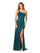 Formal Dresses Long Prom A Line Beaded Slit Formal Evening Dress Teal