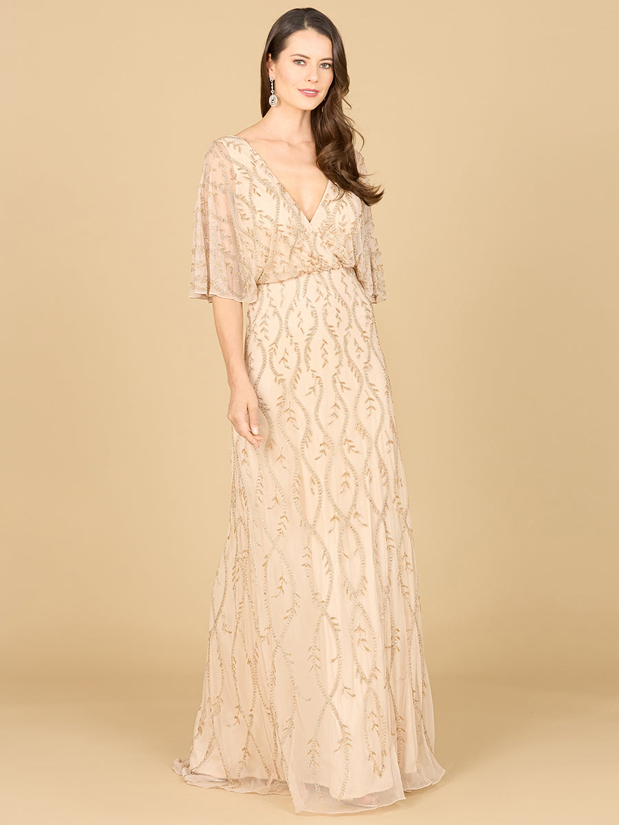 Lara Dresses 29319 Long Formal Beaded Modest Mother of the Bride Dress